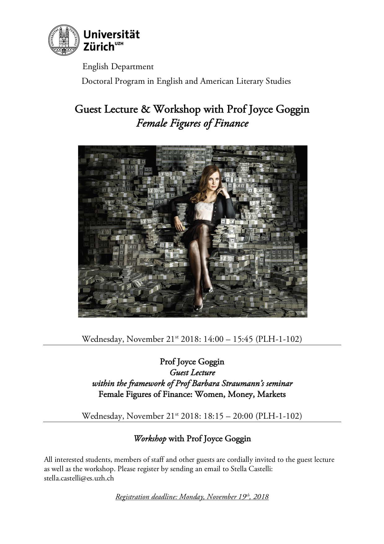  Guest Lecture & Workshop with Prof Joyce Goggin