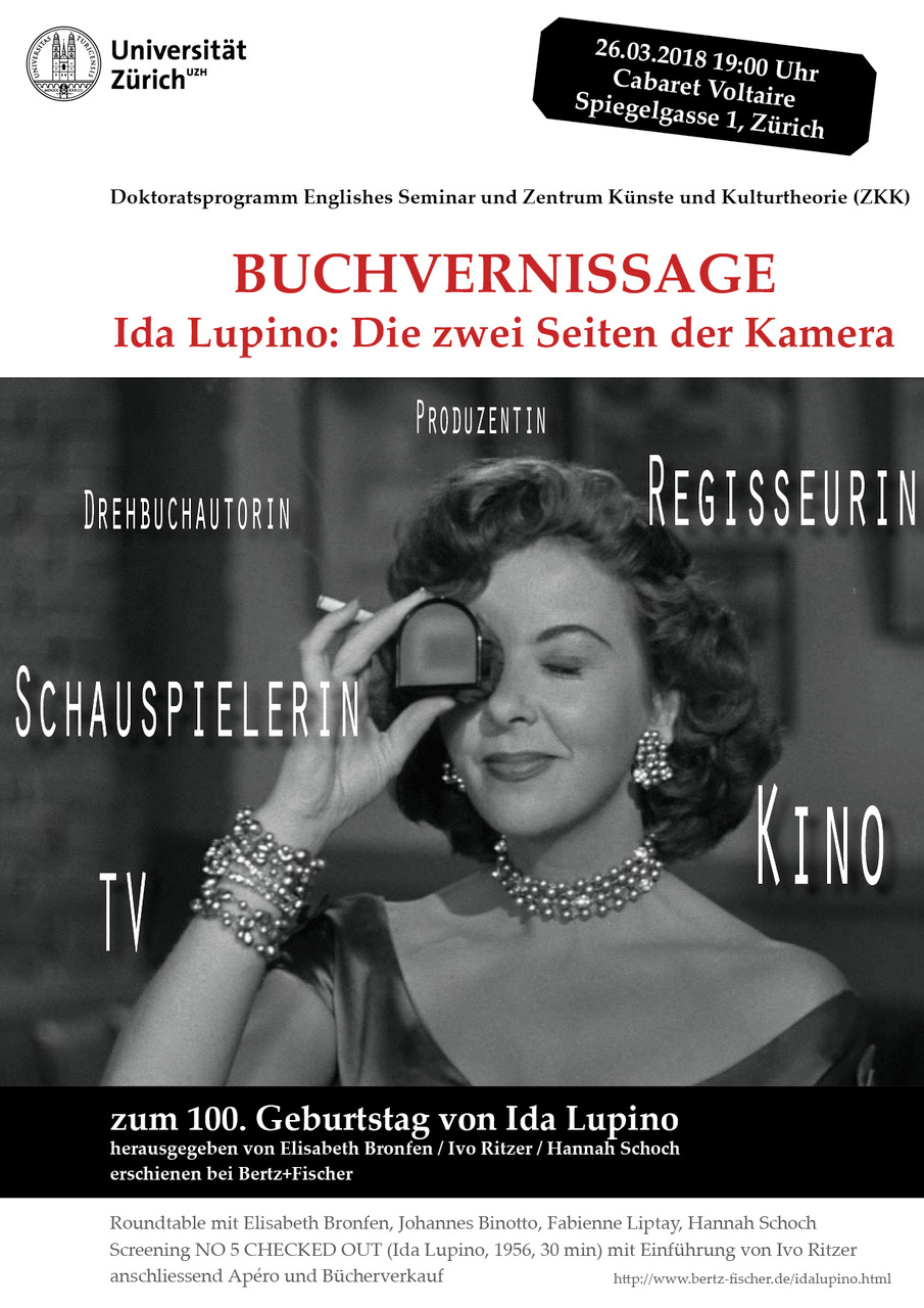 Poster for Book Launch Lupino