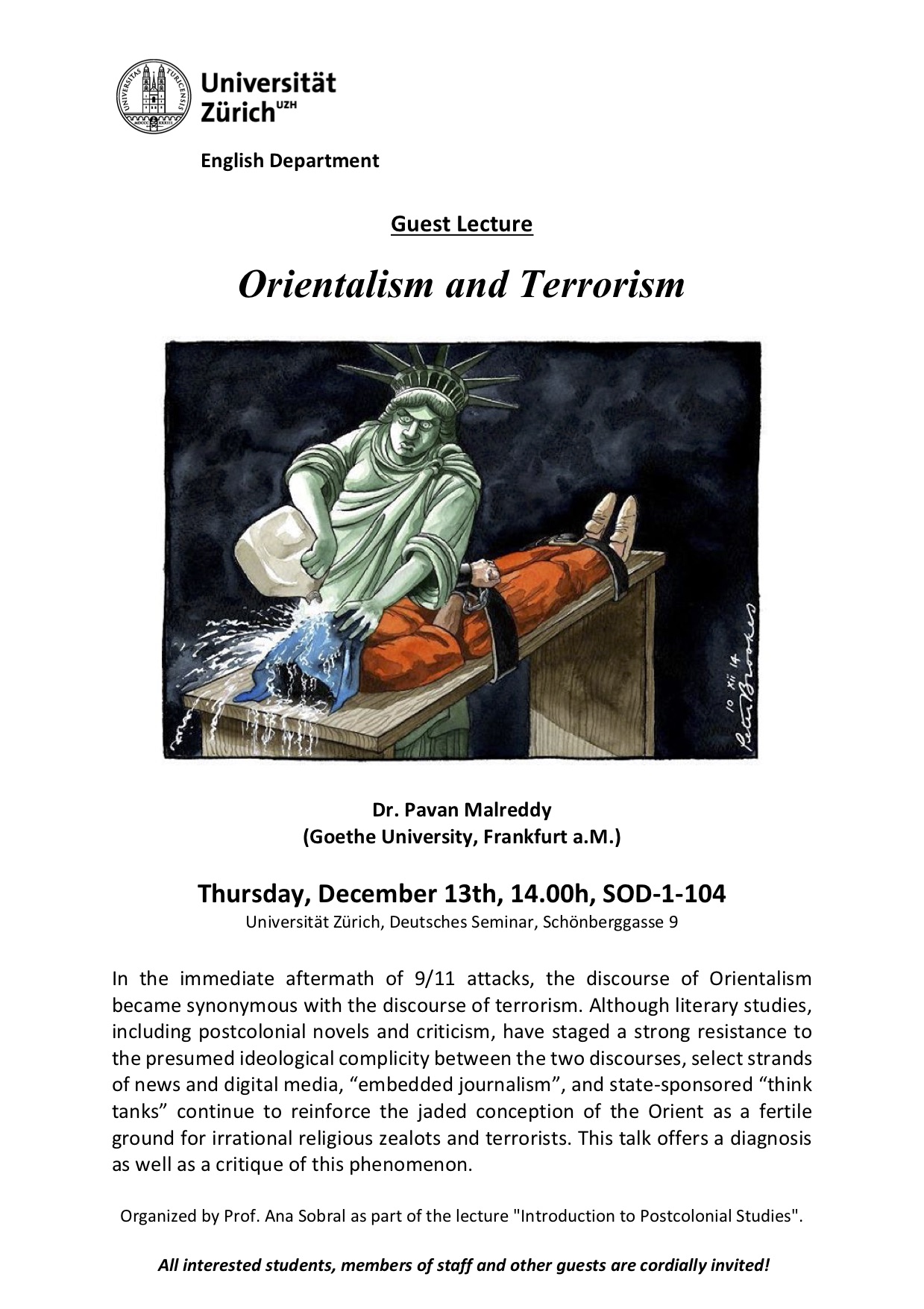 Guest Lecture Orientalism and Terrorism Dr. Pavan Malreddy