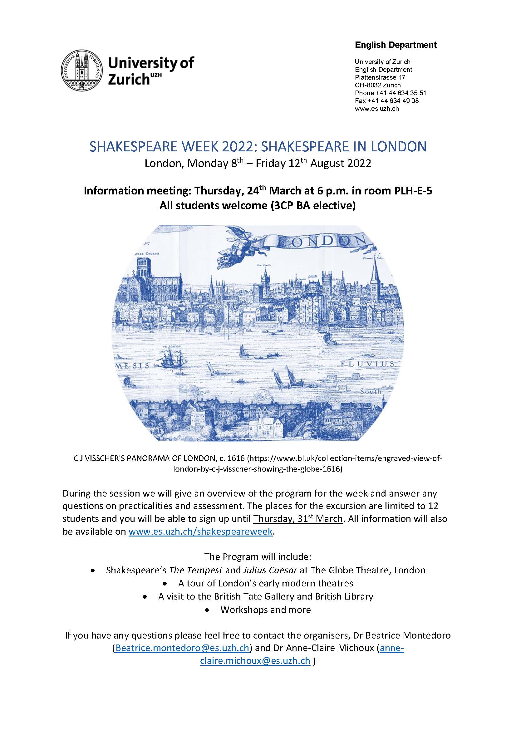 Shakespeare Week - Information Meeting