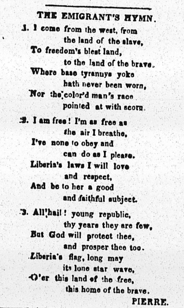 "The Emigrant's Hymn"