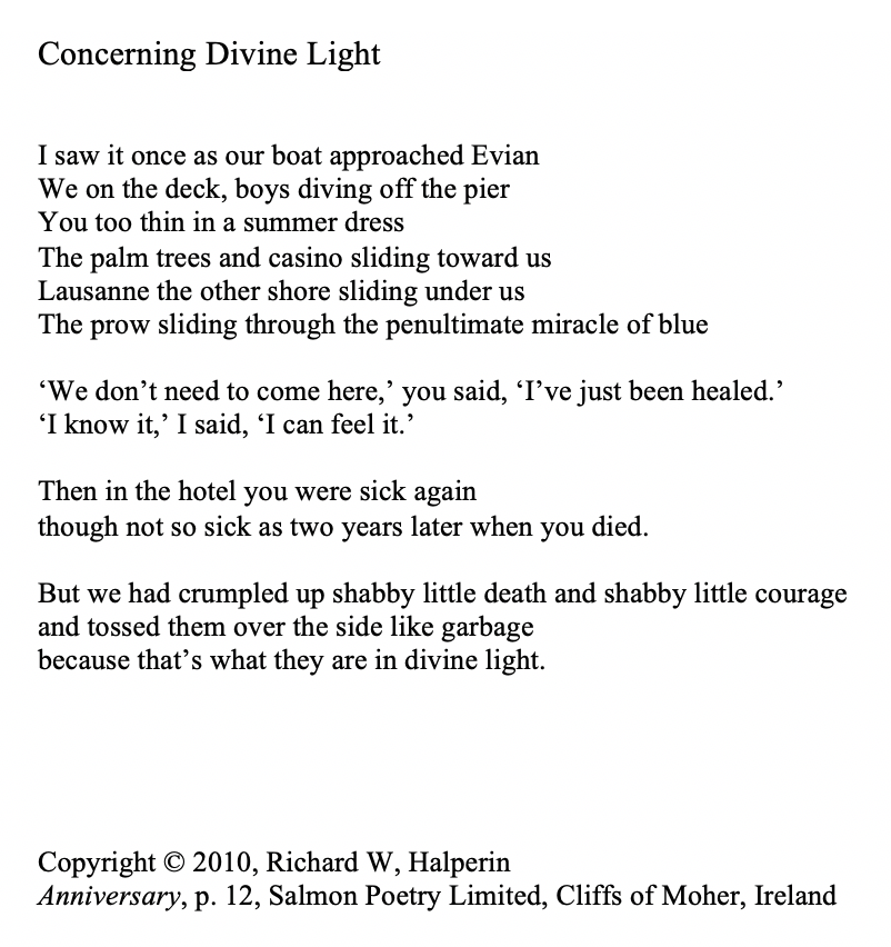 Richard W. Halperin, "Concerning Divine Light"